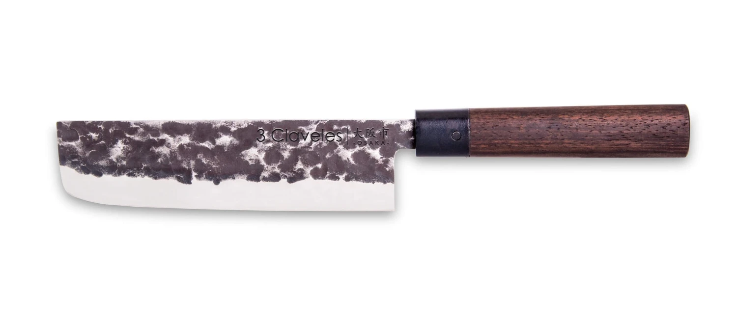 3 Claveles Osaka Nakiri Knife 18cm Blackwood Handle 1 3 Claveles Osaka Nakiri Knife 18cm Blackwood Handle