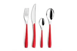 Amefa Zephyr 24-piece Cutlery Set - Red Colour