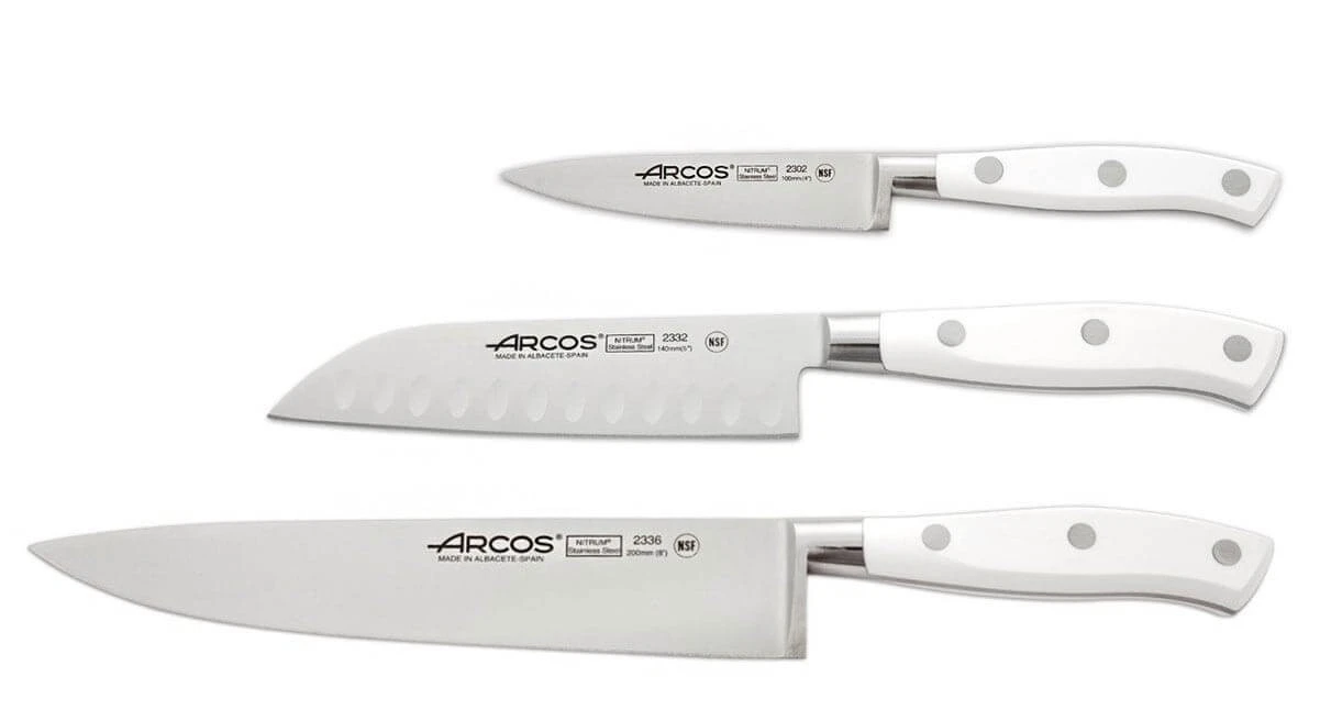Arcos Riviera White 3-piece Kitchen Knife Set 2 Arcos Riviera White 3-piece Kitchen Knife Set - Image 2