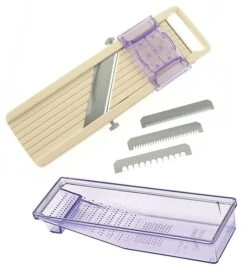 Benriner Japanese Professional Mandoline Slicer 3 Blades 9.5cm + Food Catcher And Holder 11 Benriner Japanese Professional Mandoline Slicer 3 Blades 9.5cm + Food Catcher And Holder -Victori Knives Shop benriner japanese professional mandoline slicer 3 blades 9cm food catcher holder 2