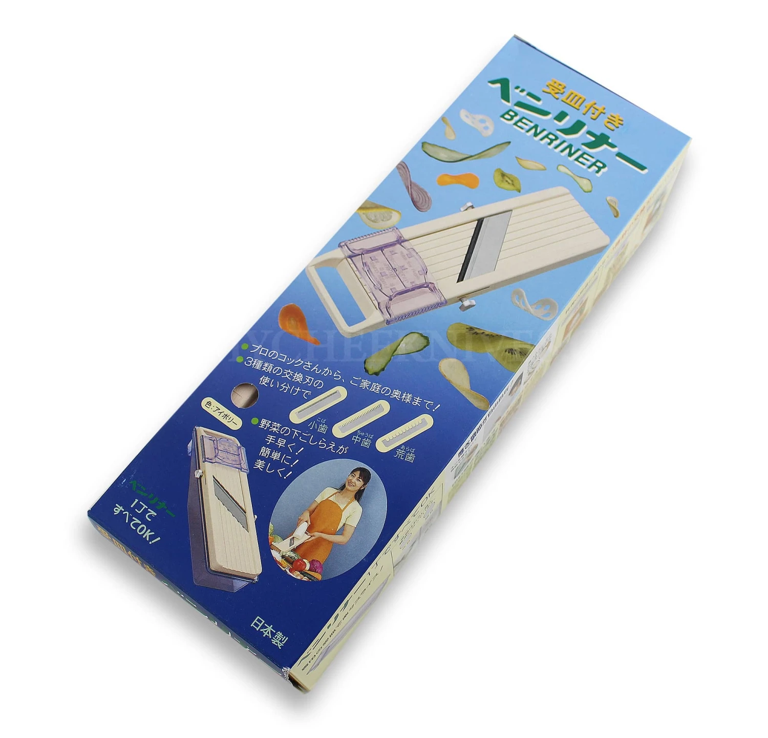 Benriner Japanese Professional Mandoline Slicer 3 Blades 9.5cm + Food Catcher And Holder 9 Benriner Japanese Professional Mandoline Slicer 3 Blades 9.5cm + Food Catcher And Holder - Image 9