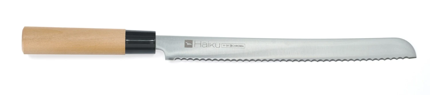 Chroma Haiku Bread Knife 25cm - Honoki Wood Handle 1 Chroma Haiku Bread Knife 25cm - Honoki Wood Handle