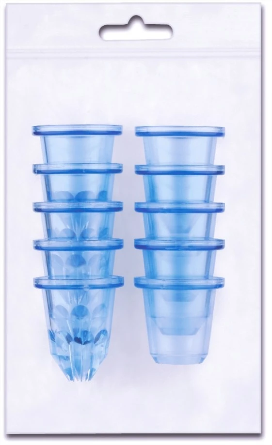 FISCHER 10-piece Set Of Blue Polycarbonate Nozzles 1 FISCHER 10-piece Set Of Blue Polycarbonate Nozzles