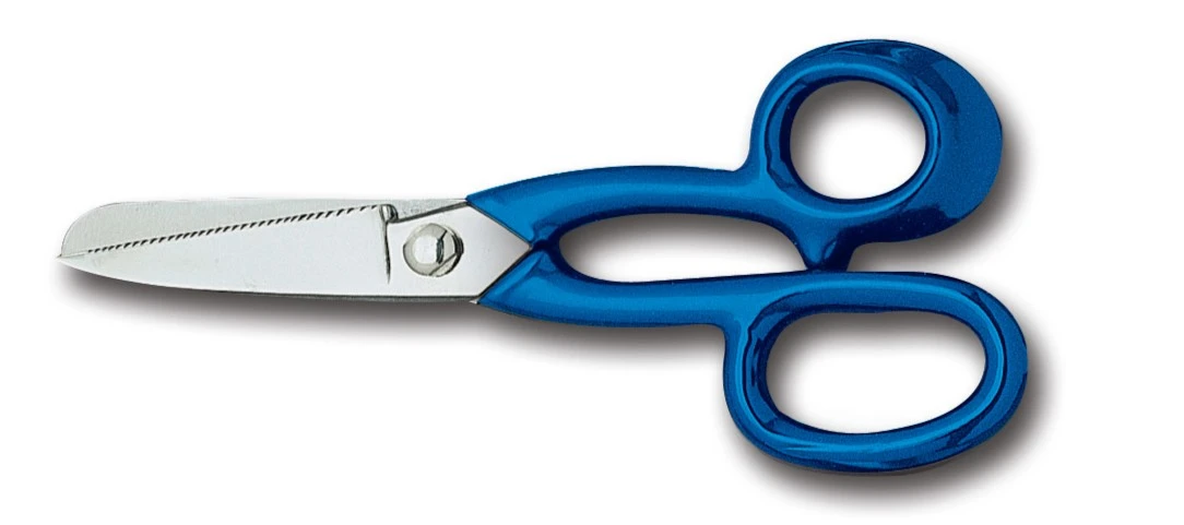 FISCHER Professional Fish Shears Serrated Blade - Blue Handle 1 FISCHER Professional Fish Shears Serrated Blade - Blue Handle