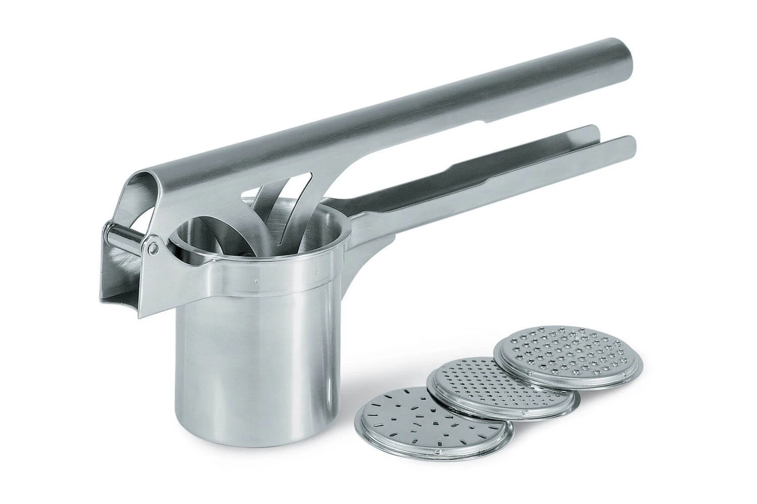 Gefu TRI STAR® Potato And Spaetzle Press With 3 Discs 1 Gefu TRI STAR® Potato And Spaetzle Press With 3 Discs