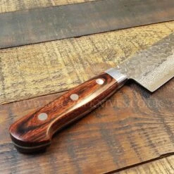 Jikko Mahogany Tsuchime Japanese Nakiri Knife 16cm Damascus Steel Blade 10 Jikko Mahogany Tsuchime Japanese Nakiri Knife 16cm Damascus Steel Blade -Victori Knives Shop jikko mahogany tsuchime japanese nakiri knife 16cm damascus steel blade 4