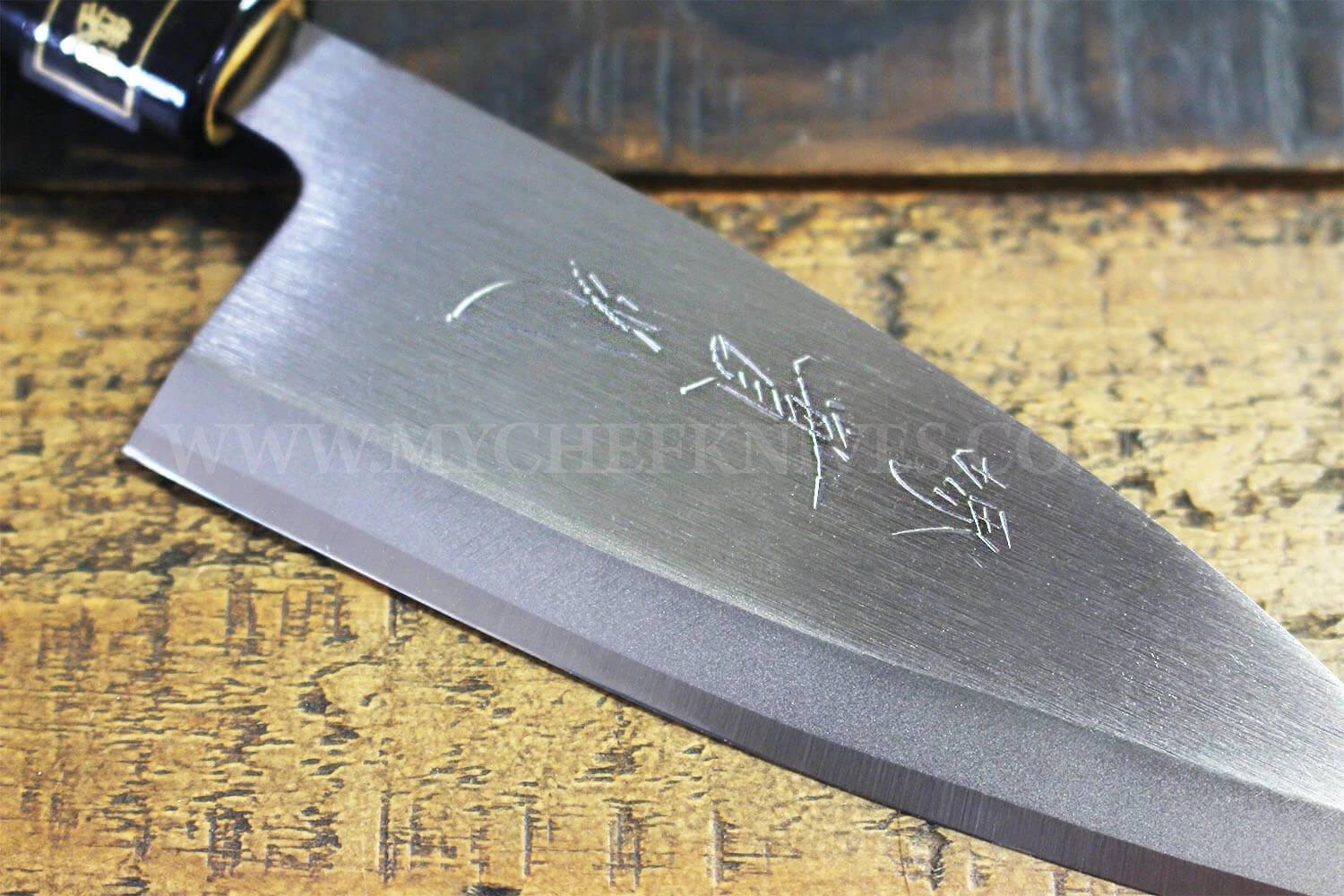 Jikko Tokusei Japanese Ajikiri Knife 12cm Nihon Steel Blade, Magnolia Wood Handle 4 Jikko Tokusei Japanese Ajikiri Knife 12cm Nihon Steel Blade, Magnolia Wood Handle - Image 4