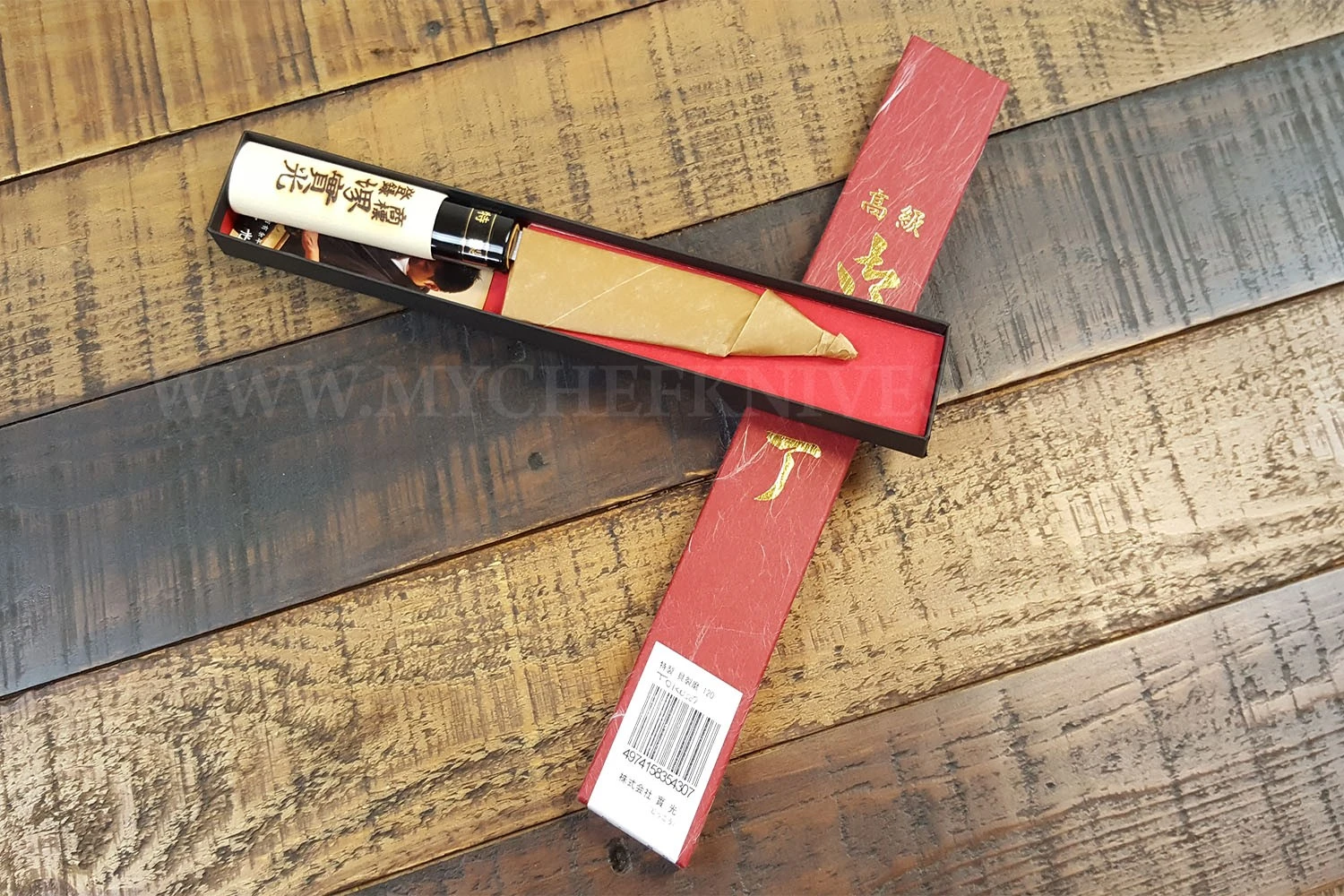 Jikko Tokusei Japanese Kaisaki Knife 12cm Nihon Steel Blade, Magnolia Wood Handle 2 Jikko Tokusei Japanese Kaisaki Knife 12cm Nihon Steel Blade, Magnolia Wood Handle - Image 2