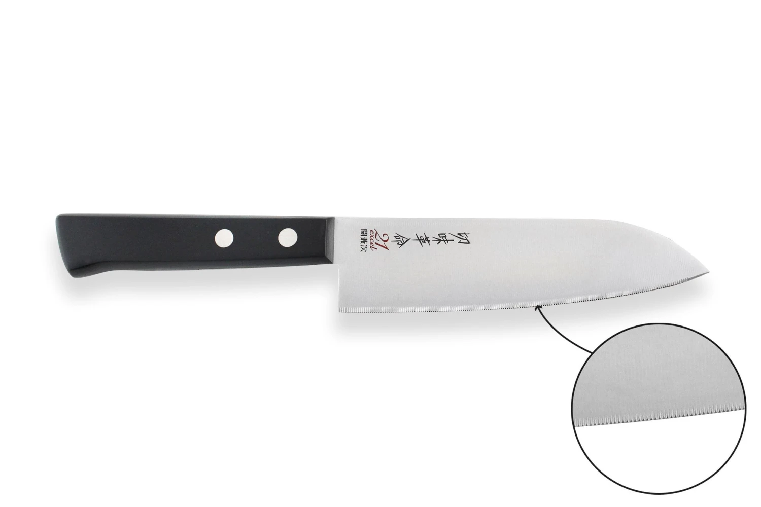 Kanetsugu Rev 21 Santoku Knife Micro-serrated Blade 13.5cm 1 Kanetsugu Rev 21 Santoku Knife Micro-serrated Blade 13.5cm