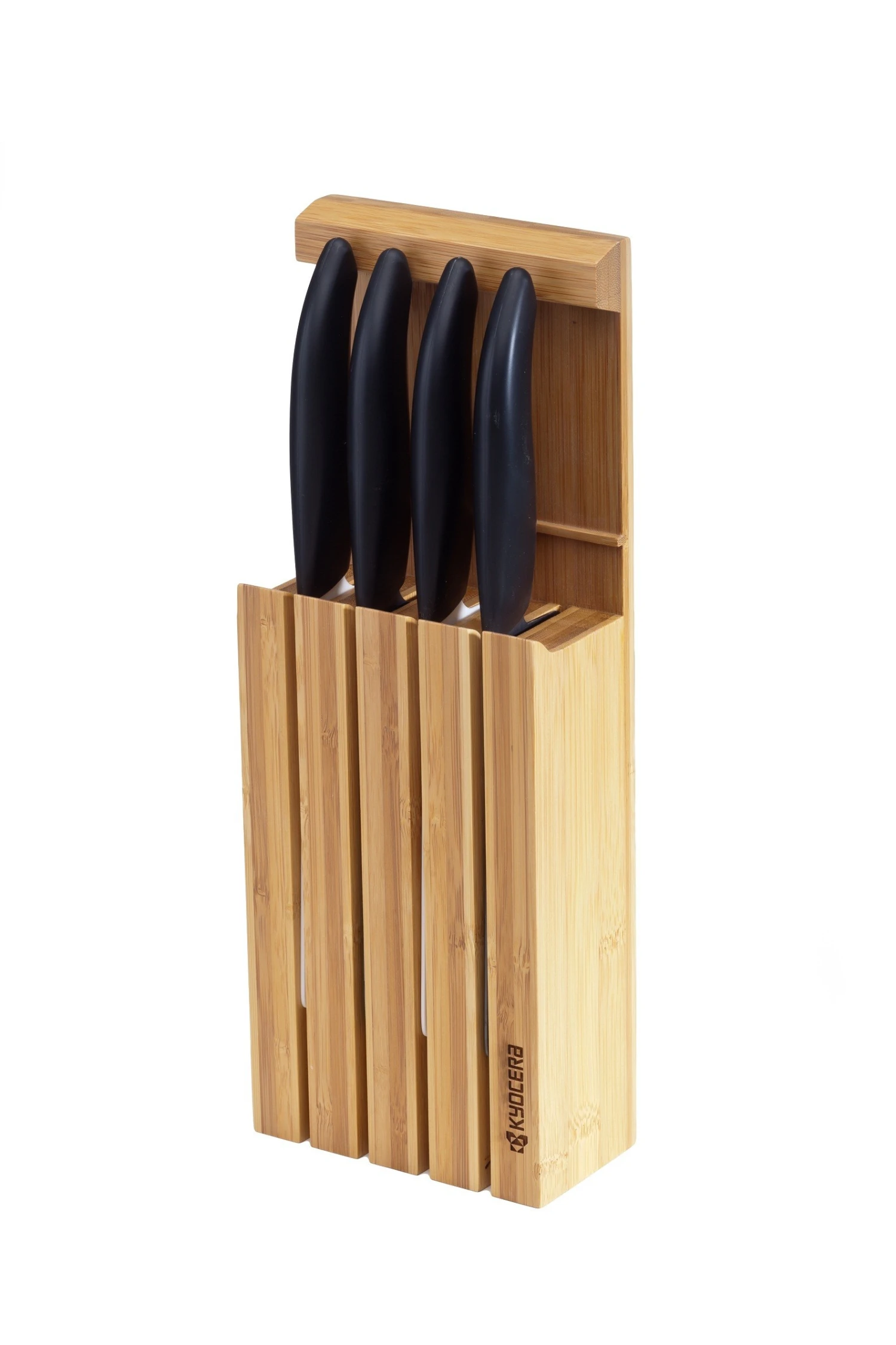 Kyocera Empty Bamboo Knife Block For 4 Kitchen Knives 2 Kyocera Empty Bamboo Knife Block For 4 Kitchen Knives - Image 2