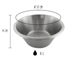 Matfer Flat Bottom Pastry Bowl - Diameter 32cm