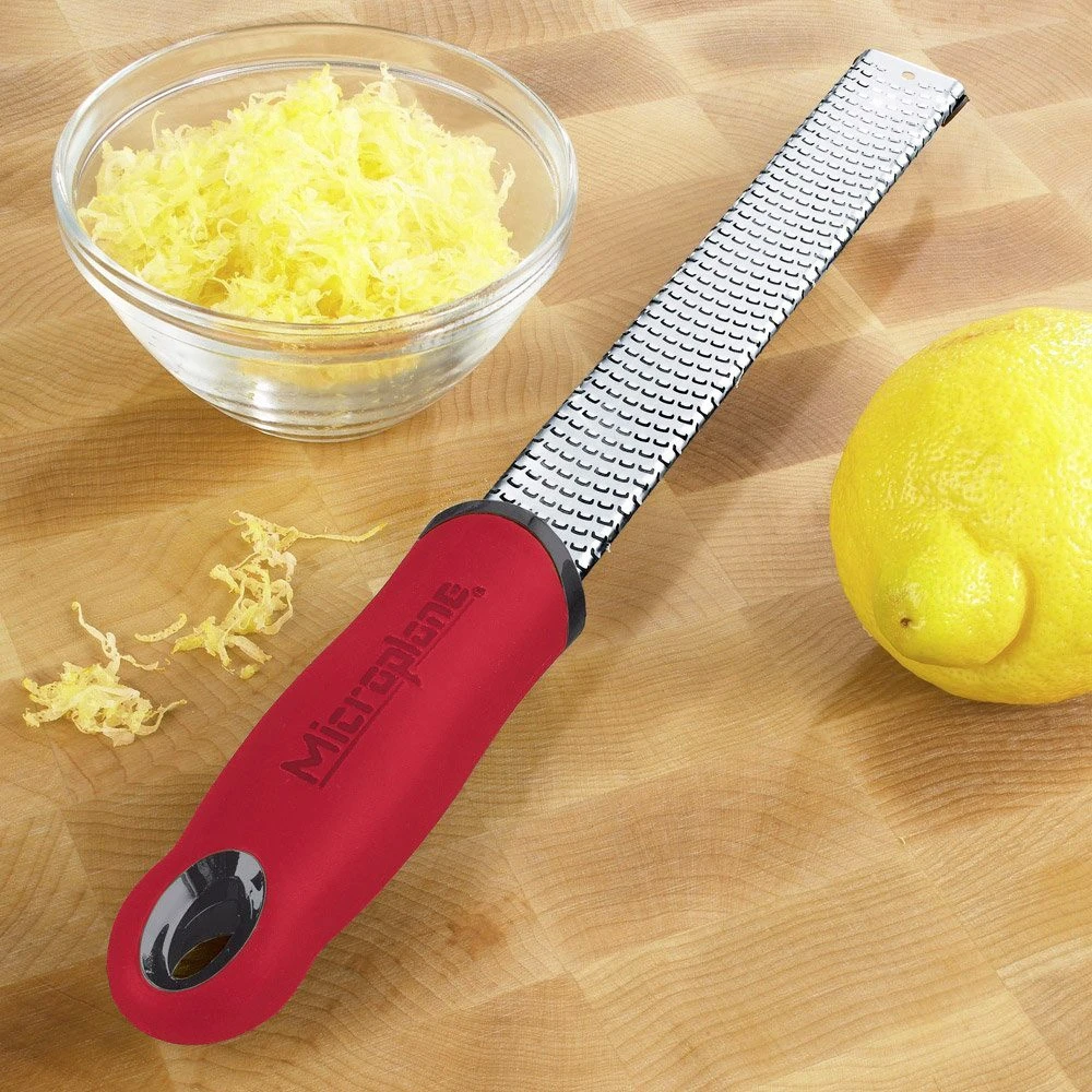 Microplane Premium Zester-Grater , Stainless Steel Blade And Red Handle 2 Microplane Premium Zester-Grater , Stainless Steel Blade And Red Handle - Image 2