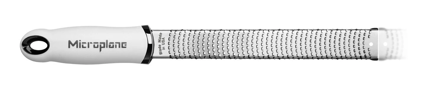 Microplane Premium Zester-Grater , Stainless Steel Blade - White Handle 1 Microplane Premium Zester-Grater , Stainless Steel Blade - White Handle