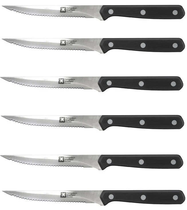 Richardson Sheffield Cucina 6-piece Steak Knife Set - Serrated Blades 1 Richardson Sheffield Cucina 6-piece Steak Knife Set - Serrated Blades