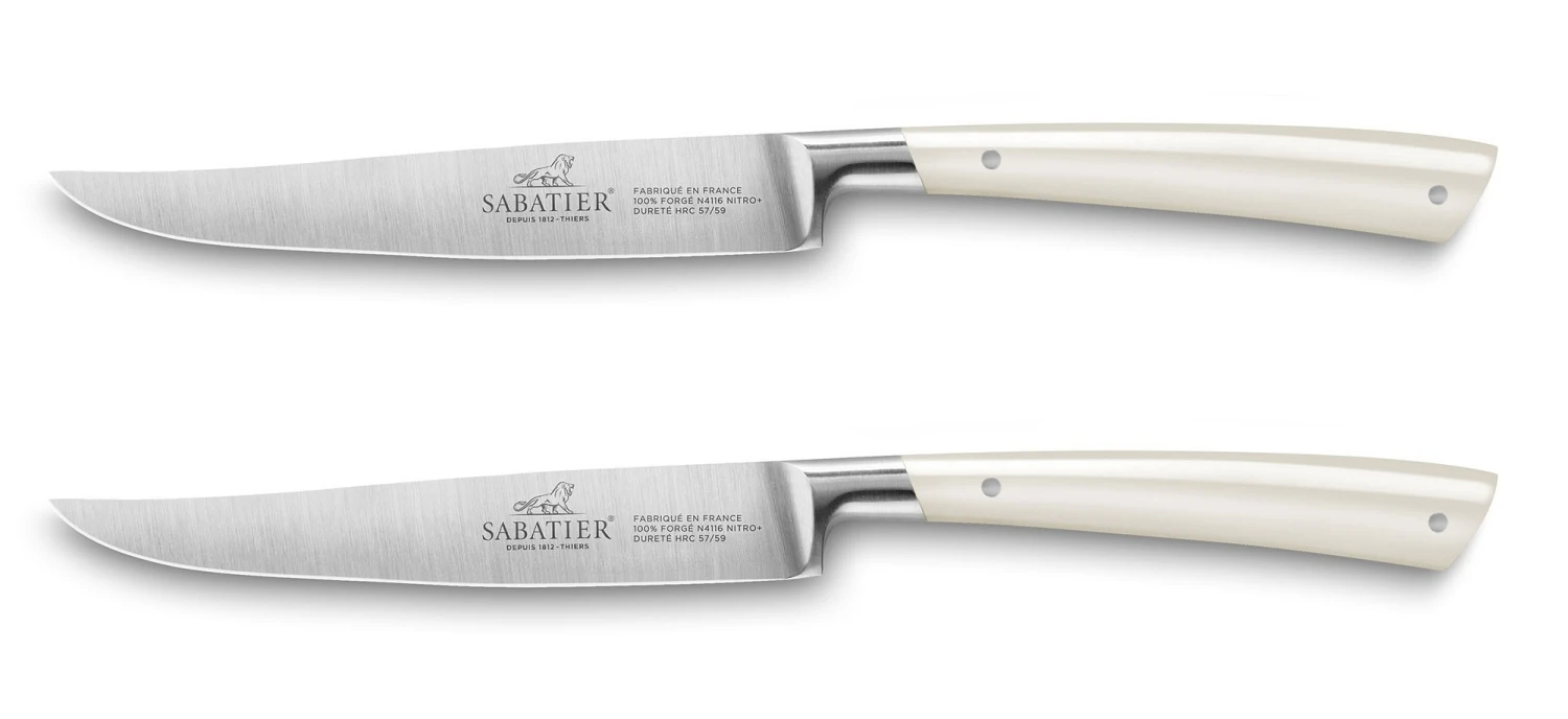 Sabatier Edonist Perle 2-piece Steak Knife Set 12cm - Fully Forged 1 Sabatier Edonist Perle 2-piece Steak Knife Set 12cm - Fully Forged