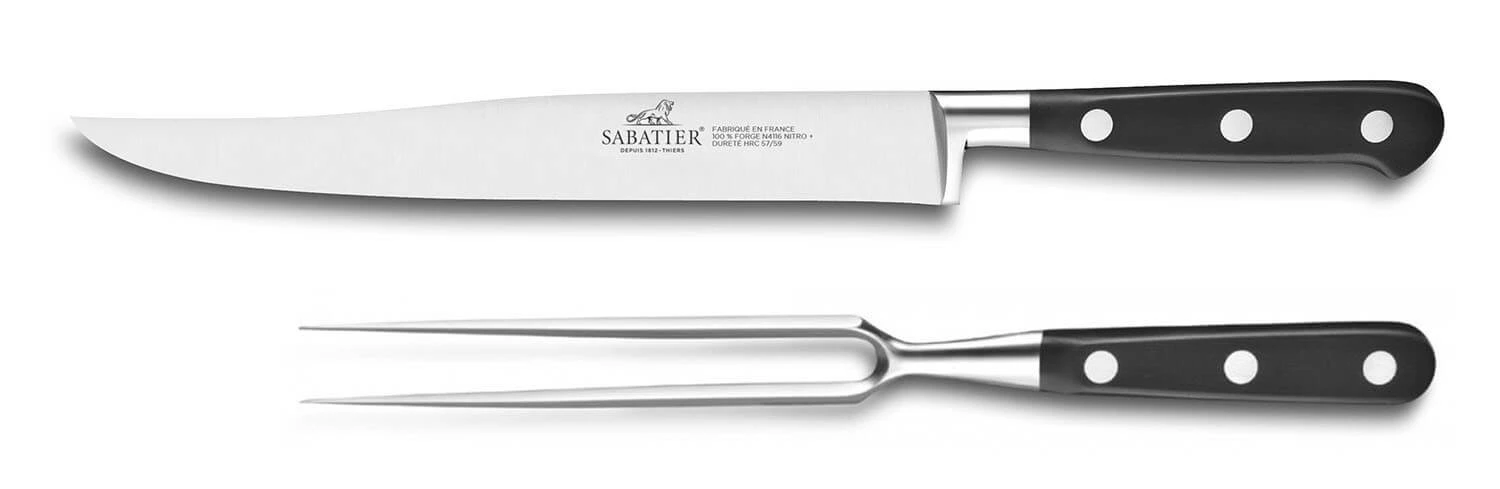 Sabatier Ideal 100% Forged Carving Set With 1 Knife And 1 Fork - Stainless Steel 2 Sabatier Ideal 100% Forged Carving Set With 1 Knife And 1 Fork - Stainless Steel - Image 2