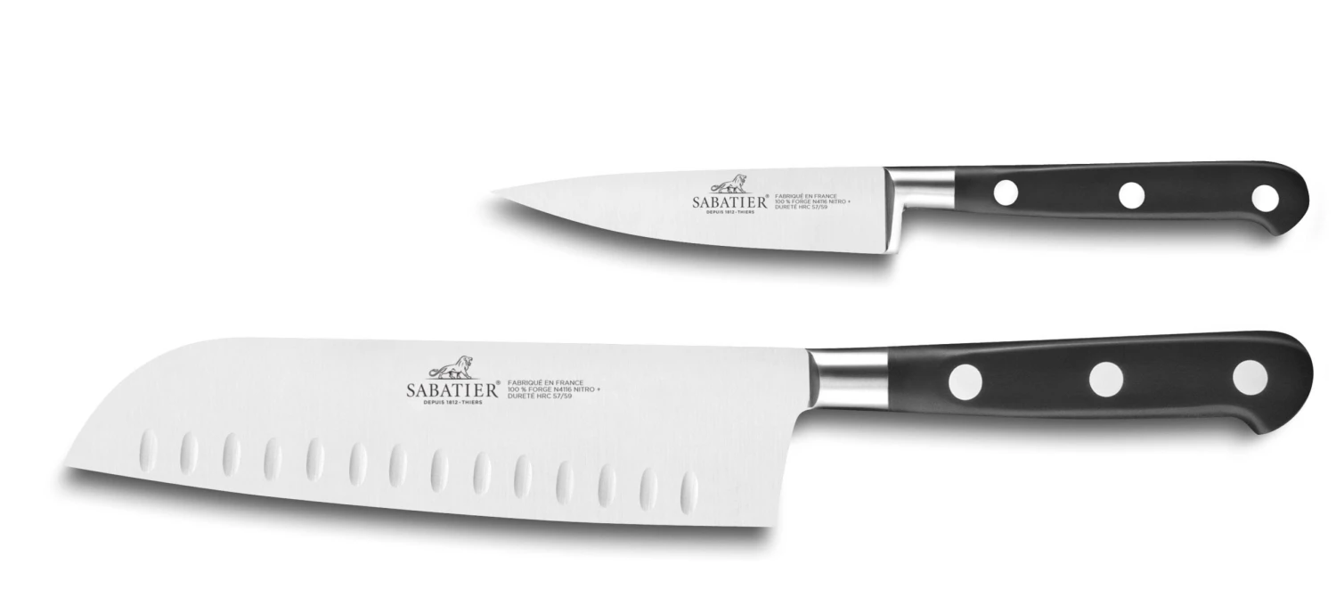 Sabatier Ideal 100% Forged Knife Set With 1 Santoku Knife + 1 Paring Knife 2 Sabatier Ideal 100% Forged Knife Set With 1 Santoku Knife + 1 Paring Knife - Image 2