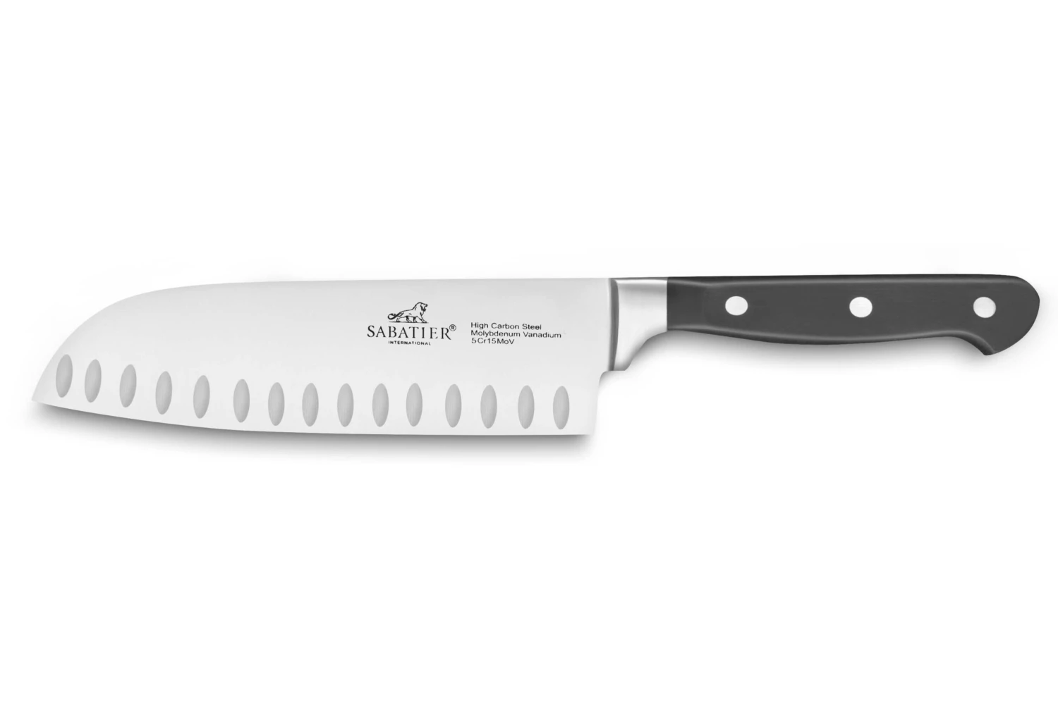 Sabatier International Pluton Santoku Knife Hollow Edge Blade 18cm 1 Sabatier International Pluton Santoku Knife Hollow Edge Blade 18cm