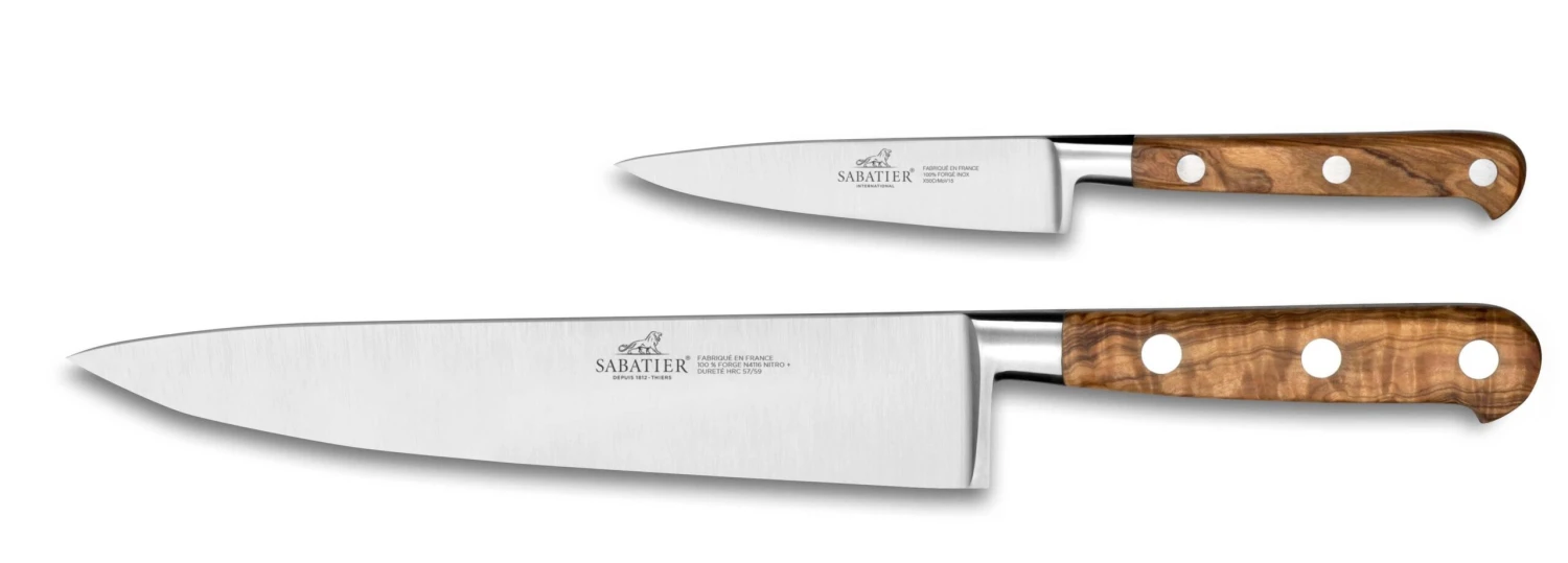 Sabatier Provençao 2-piece Knife Set 100% Forged Blades, Olive Wood Handles 2 Sabatier Provençao 2-piece Knife Set 100% Forged Blades, Olive Wood Handles - Image 2