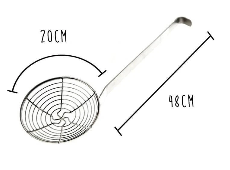 Stainless Steel Frying Skimmer - Diameter 20cm 1 Stainless Steel Frying Skimmer - Diameter 20cm