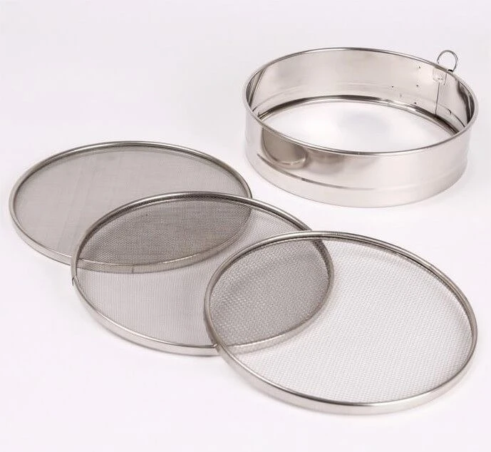 Stainless Steel Sieve With 3 Interchangeable Meshes - 20cm Diameter 1 Stainless Steel Sieve With 3 Interchangeable Meshes - 20cm Diameter