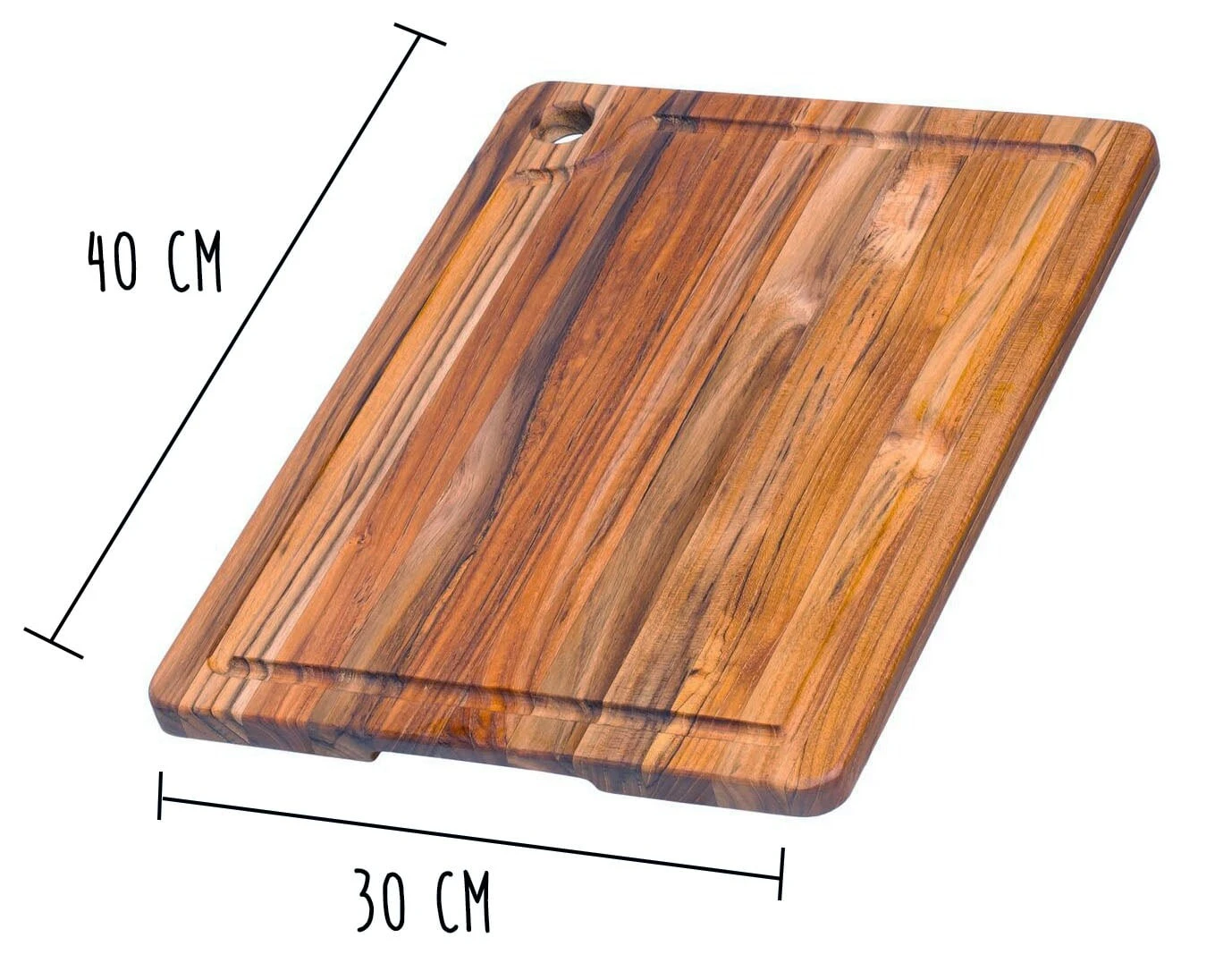 Teakhaus Cutting Board With Juice Groove 40 X 30cm - Made Of Teak Wood 1 Teakhaus Cutting Board With Juice Groove 40 X 30cm - Made Of Teak Wood