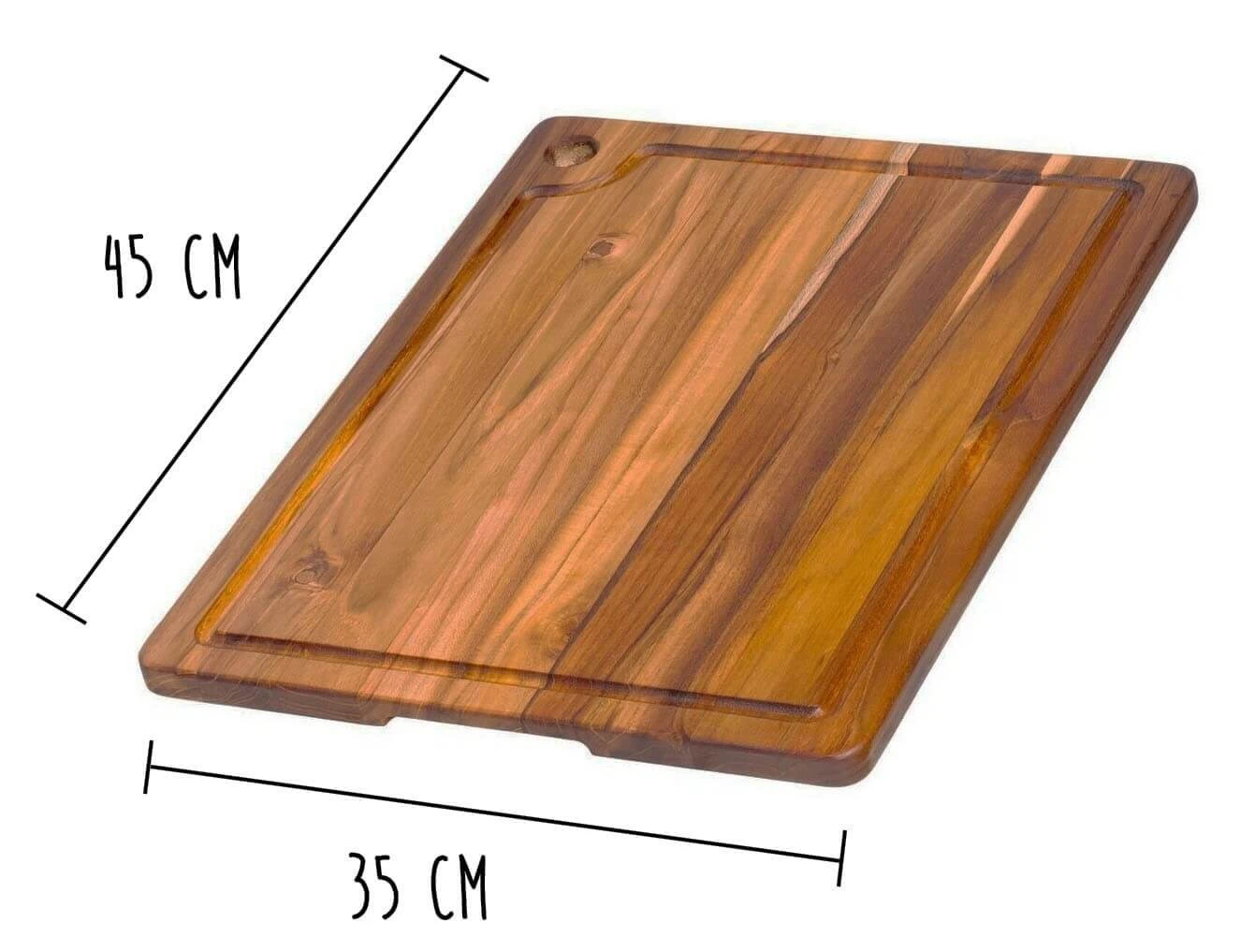 Teakhaus Cutting Board With Juice Groove 45 X 35cm - Made Of Teak Wood 1 Teakhaus Cutting Board With Juice Groove 45 X 35cm - Made Of Teak Wood