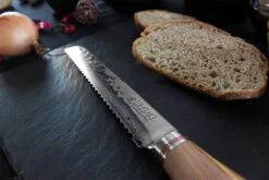Wusaki Damas VG10 Bread Knife 20cm Olive Wood Handle 12 Wusaki Damas VG10 Bread Knife 20cm Olive Wood Handle -Victori Knives Shop wusaki damas vg10 bread knife 20cm olive wood handle 5