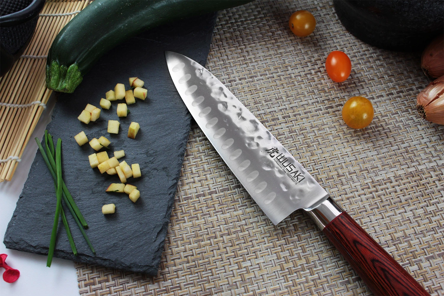Wusaki Pakka X50 Santoku Knife 17cm Pakkawood Handle 3 Wusaki Pakka X50 Santoku Knife 17cm Pakkawood Handle - Image 3
