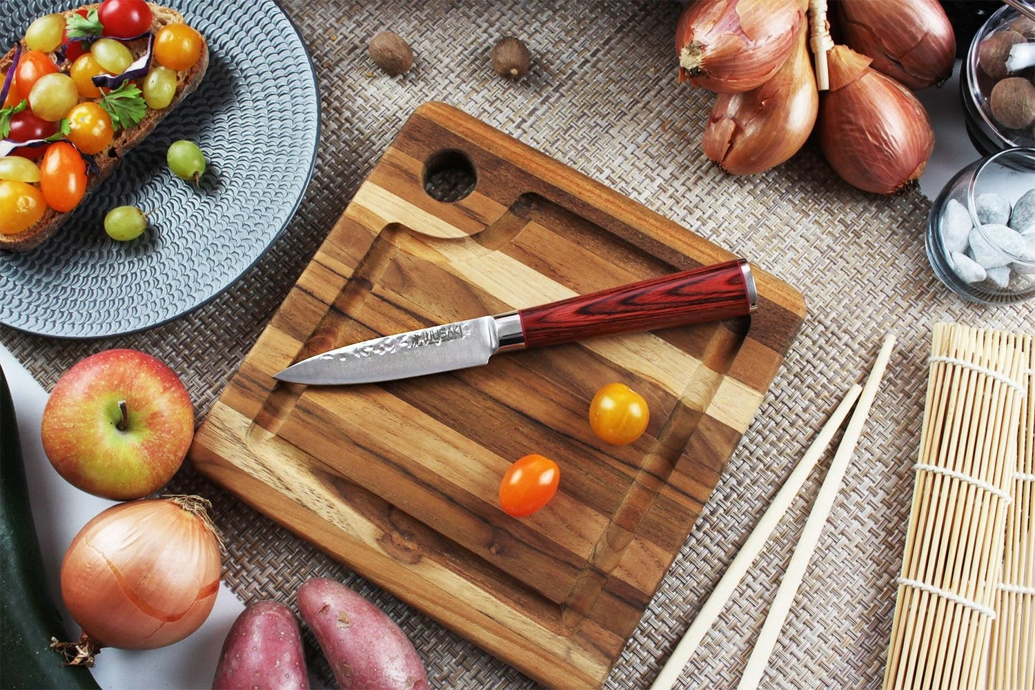 Wusaki Pakka X50 Set With 5 Kitchen Knives + 1 Roll Bag 7 Wusaki Pakka X50 Set With 5 Kitchen Knives + 1 Roll Bag - Image 7