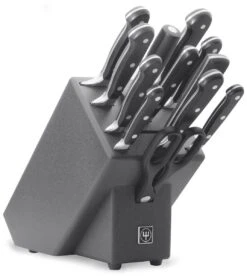 WUSTHOF Classic 12-piece Knife Block Set - Black Anthracite Block