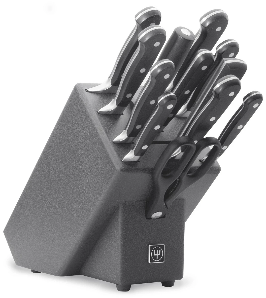 WUSTHOF Classic 12-piece Knife Block Set - Black Anthracite Block 1 WUSTHOF Classic 12-piece Knife Block Set - Black Anthracite Block